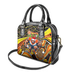 Merry Christmas AFL Giants Shoulder Handbag Aboriginal Santa Football Mascot