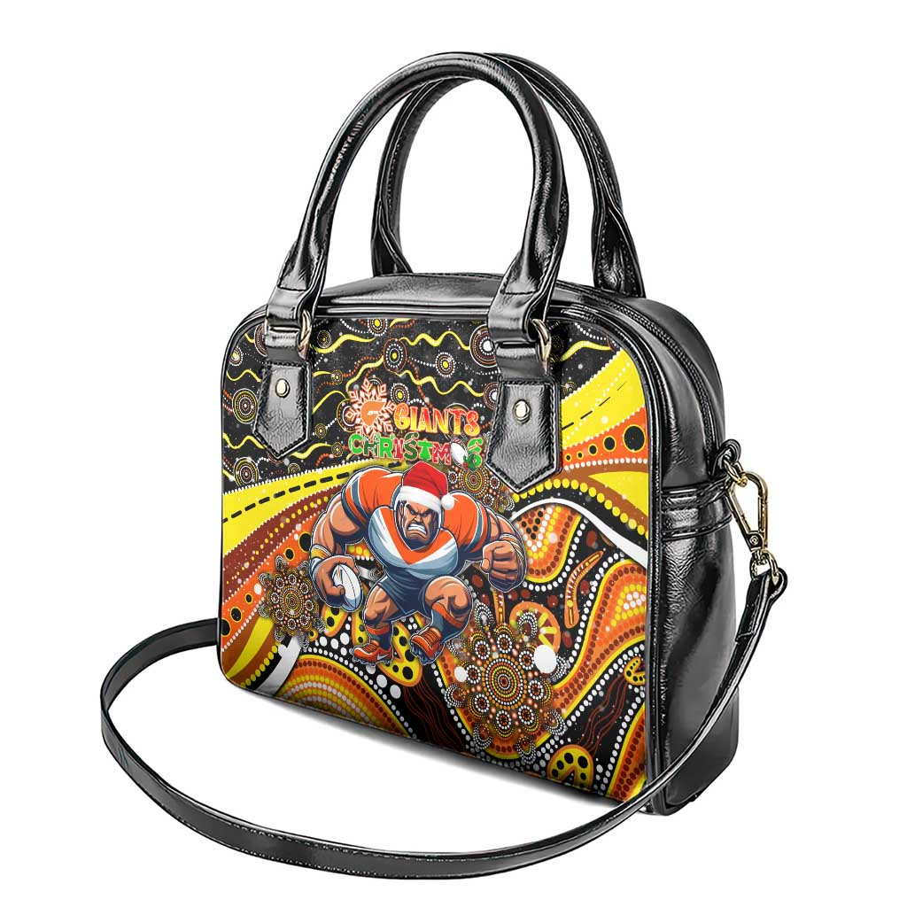 Merry Christmas AFL Giants Shoulder Handbag Aboriginal Santa Football Mascot