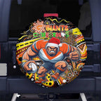 Merry Christmas AFL Giants Spare Tire Cover Aboriginal Santa Football Mascot