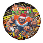 Merry Christmas AFL Giants Spare Tire Cover Aboriginal Santa Football Mascot