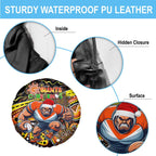 Merry Christmas AFL Giants Spare Tire Cover Aboriginal Santa Football Mascot