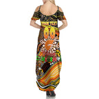 Merry Christmas AFL Giants Summer Maxi Dress Aboriginal Santa Football Mascot