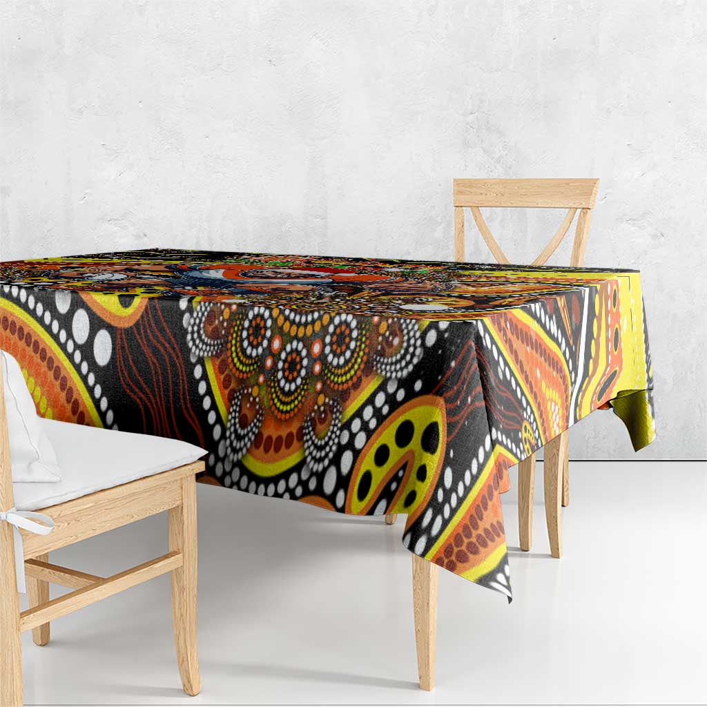 Merry Christmas AFL Giants Tablecloth Aboriginal Santa Football Mascot