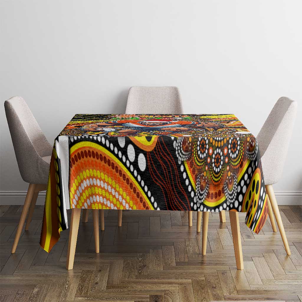 Merry Christmas AFL Giants Tablecloth Aboriginal Santa Football Mascot