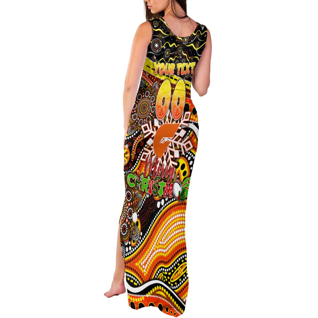 Merry Christmas AFL Giants Tank Maxi Dress Aboriginal Santa Football Mascot
