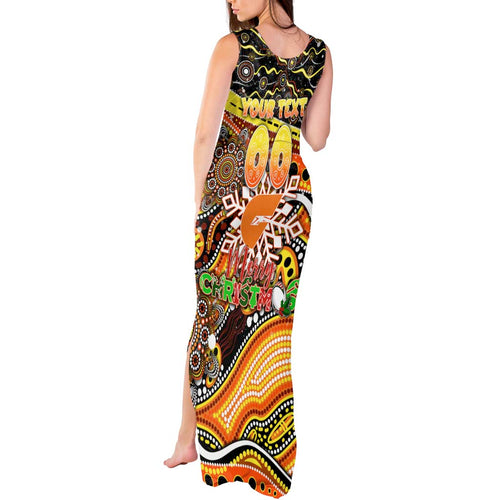 Merry Christmas AFL Giants Tank Maxi Dress Aboriginal Santa Football Mascot