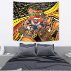 Merry Christmas AFL Giants Tapestry Aboriginal Santa Football Mascot