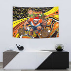 Merry Christmas AFL Giants Tapestry Aboriginal Santa Football Mascot