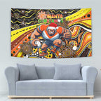 Merry Christmas AFL Giants Tapestry Aboriginal Santa Football Mascot
