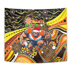 Merry Christmas AFL Giants Tapestry Aboriginal Santa Football Mascot