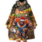 Merry Christmas AFL Giants Wearable Blanket Hoodie Aboriginal Santa Football Mascot