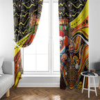 Merry Christmas AFL Giants Window Curtain Aboriginal Santa Football Mascot