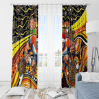 Merry Christmas AFL Giants Window Curtain Aboriginal Santa Football Mascot
