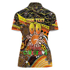 Merry Christmas AFL Giants Women Polo Shirt Aboriginal Santa Football Mascot