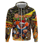 Merry Christmas AFL Giants Zip Hoodie Aboriginal Santa Football Mascot