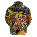Merry Christmas AFL Giants Zip Hoodie Aboriginal Santa Football Mascot