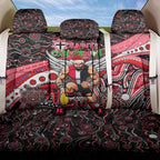 Merry Christmas AFL Saints Back Car Seat Cover Aboriginal Santa Football Mascot