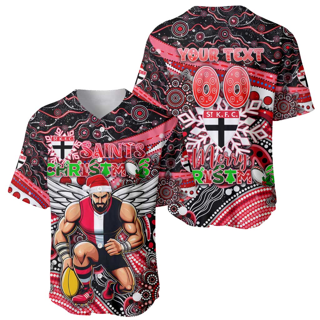 Merry Christmas AFL Saints Baseball Jersey Aboriginal Santa Football Mascot