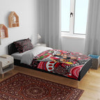 Merry Christmas AFL Saints Bedding Set Aboriginal Santa Football Mascot