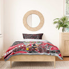 Merry Christmas AFL Saints Bedding Set Aboriginal Santa Football Mascot