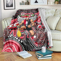 Merry Christmas AFL Saints Blanket Aboriginal Santa Football Mascot