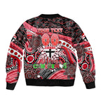 Merry Christmas AFL Saints Bomber Jacket Aboriginal Santa Football Mascot