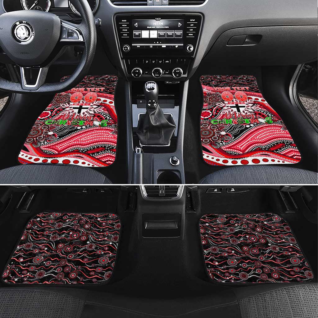 Merry Christmas AFL Saints Car Mats Aboriginal Santa Football Mascot