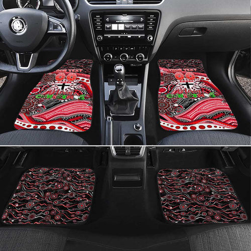 Merry Christmas AFL Saints Car Mats Aboriginal Santa Football Mascot