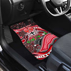 Merry Christmas AFL Saints Car Mats Aboriginal Santa Football Mascot