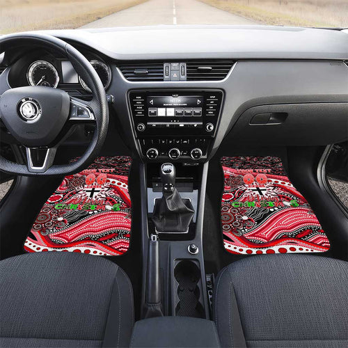 Merry Christmas AFL Saints Car Mats Aboriginal Santa Football Mascot