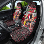 Merry Christmas AFL Saints Car Seat Cover Aboriginal Santa Football Mascot