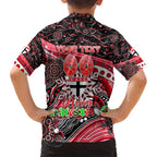 Merry Christmas AFL Saints Family Matching Off Shoulder Maxi Dress and Hawaiian Shirt Aboriginal Santa Football Mascot