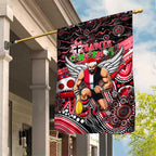 Merry Christmas AFL Saints Garden Flag Aboriginal Santa Football Mascot