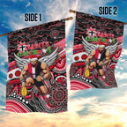 Merry Christmas AFL Saints Garden Flag Aboriginal Santa Football Mascot
