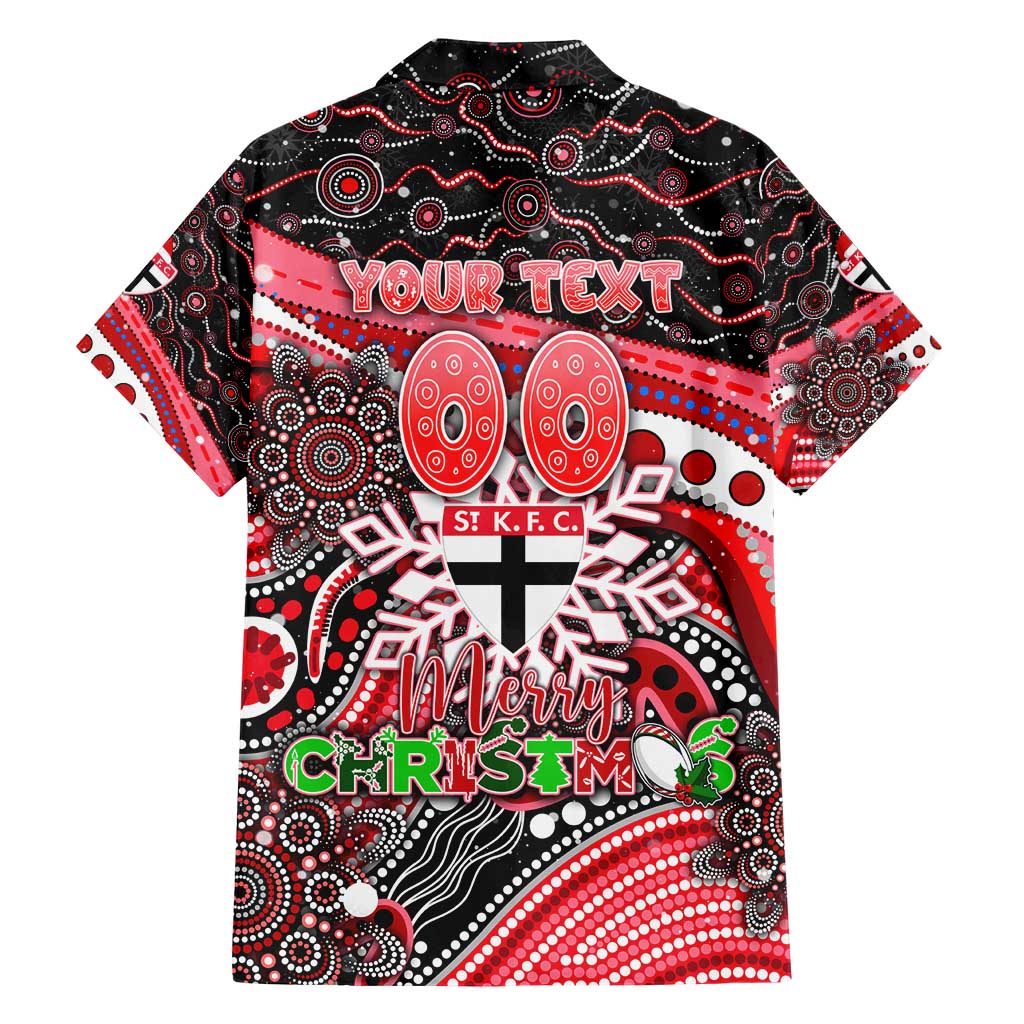 Merry Christmas AFL Saints Hawaiian Shirt Aboriginal Santa Football Mascot