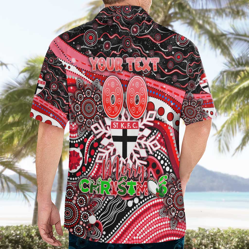 Merry Christmas AFL Saints Hawaiian Shirt Aboriginal Santa Football Mascot