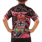 Merry Christmas AFL Saints Hawaiian Shirt Aboriginal Santa Football Mascot