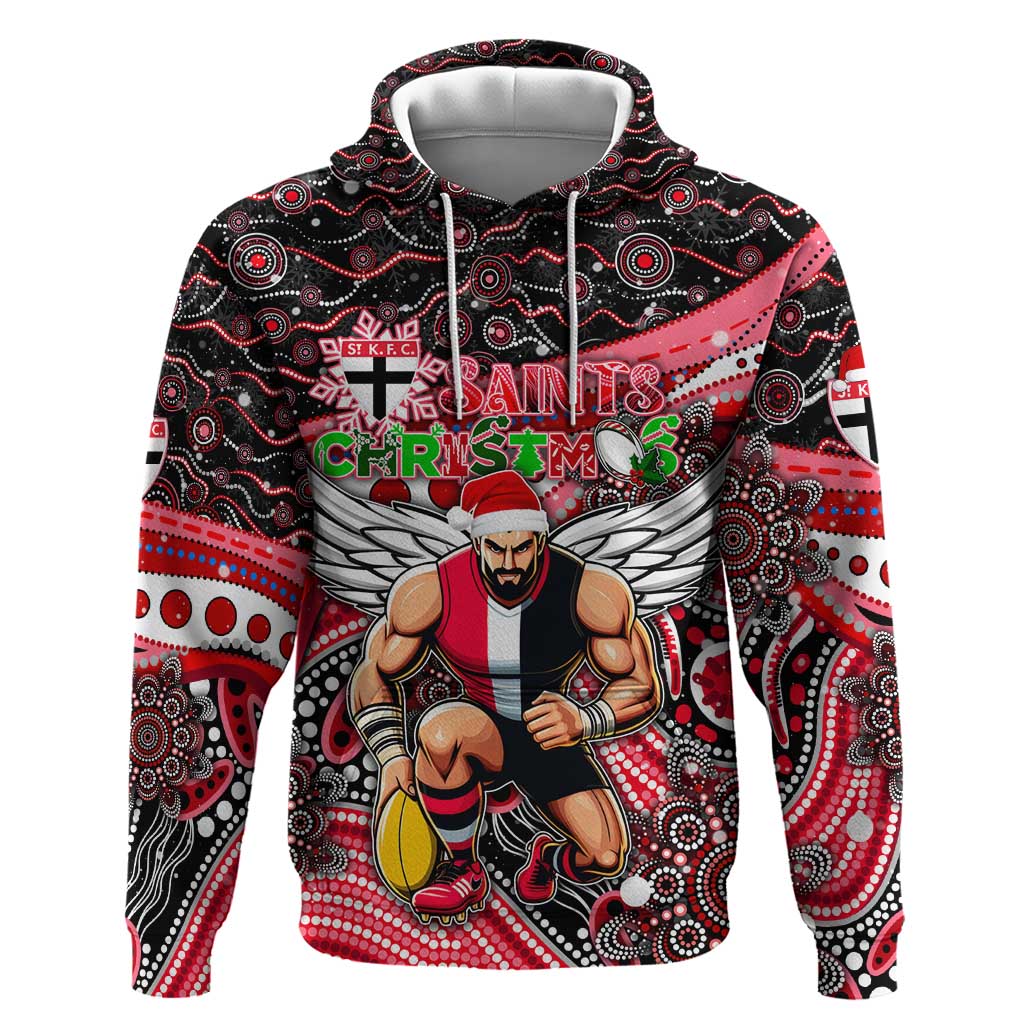 Merry Christmas AFL Saints Hoodie Aboriginal Santa Football Mascot