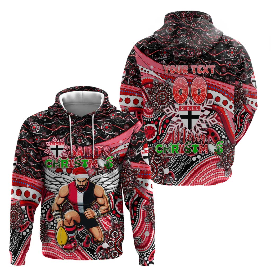 Merry Christmas AFL Saints Hoodie Aboriginal Santa Football Mascot