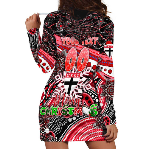 Merry Christmas AFL Saints Hoodie Dress Aboriginal Santa Football Mascot