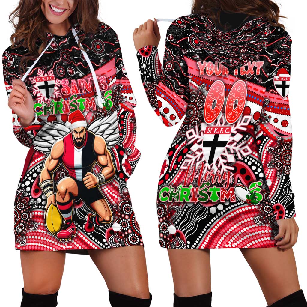 Merry Christmas AFL Saints Hoodie Dress Aboriginal Santa Football Mascot