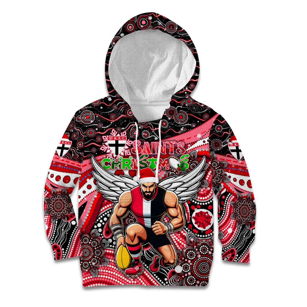 Merry Christmas AFL Saints Kid Hoodie Aboriginal Santa Football Mascot