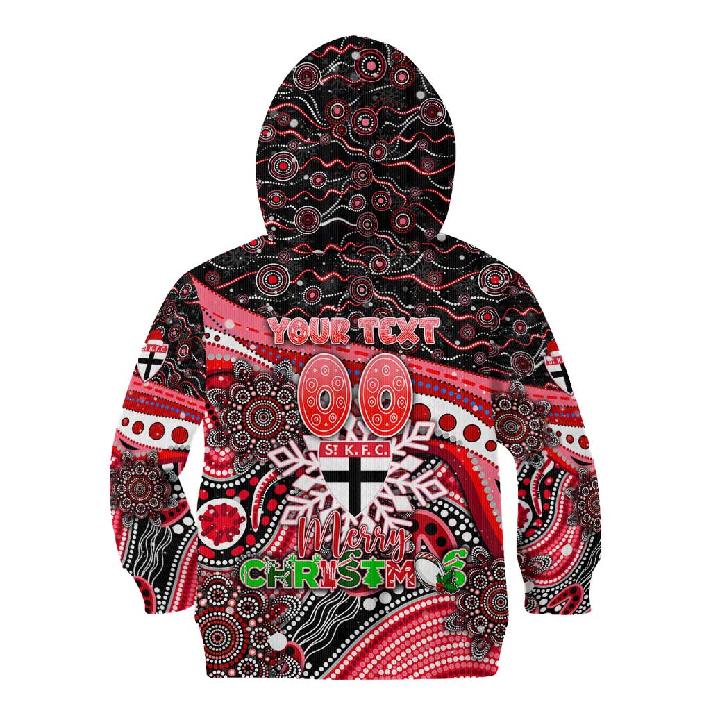 Merry Christmas AFL Saints Kid Hoodie Aboriginal Santa Football Mascot