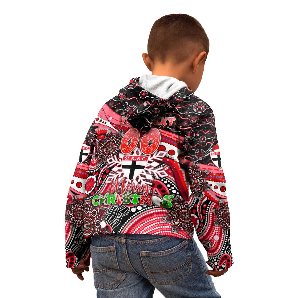 Merry Christmas AFL Saints Kid Hoodie Aboriginal Santa Football Mascot