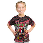 Merry Christmas AFL Saints Kid T Shirt Aboriginal Santa Football Mascot