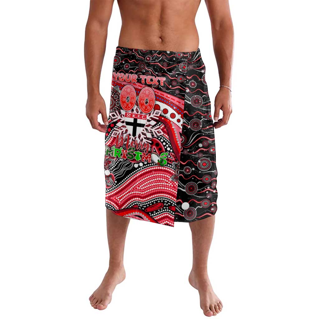 Merry Christmas AFL Saints Lavalava Aboriginal Santa Football Mascot