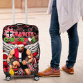 Merry Christmas AFL Saints Luggage Cover Aboriginal Santa Football Mascot