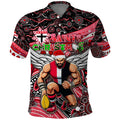 Merry Christmas AFL Saints Polo Shirt Aboriginal Santa Football Mascot