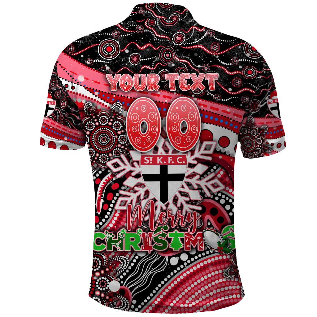 Merry Christmas AFL Saints Polo Shirt Aboriginal Santa Football Mascot