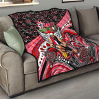 Merry Christmas AFL Saints Quilt Aboriginal Santa Football Mascot